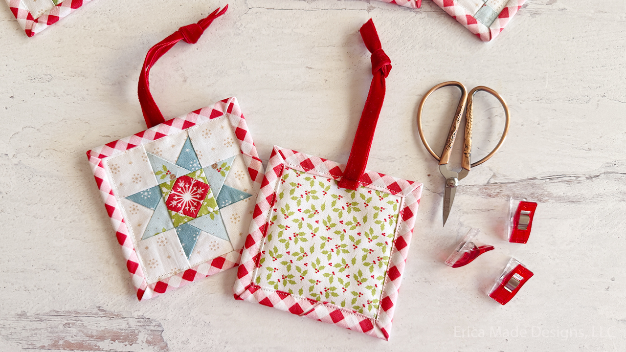 Candy Cane Lane Quilty Ornaments Floss Chart Candy Cane Lane Quilty Ornaments