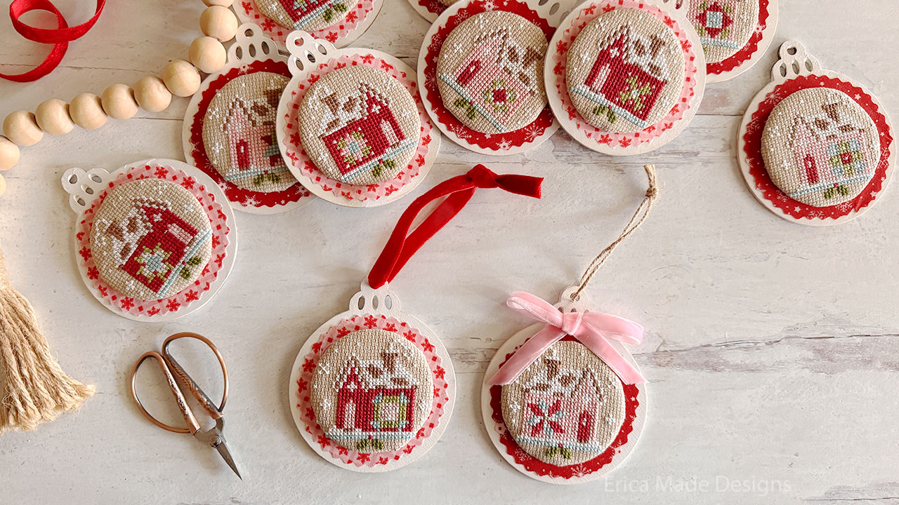 Candy Cane Lane Stitchy Ornaments 