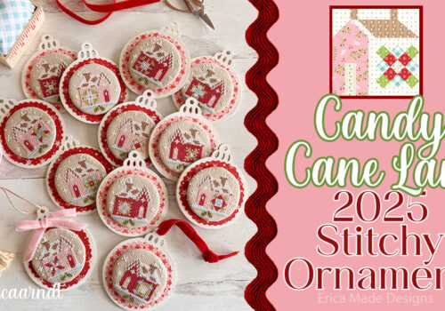 🎄 Introducing the Candy Cane Lane Stitchy Ornaments!