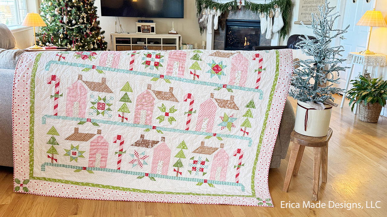 Candy Cane Lane Quilt Front