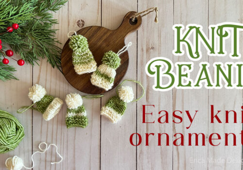Easy Knit Beanie Ornament Tutorial (Beginner-Friendly Knitting!)