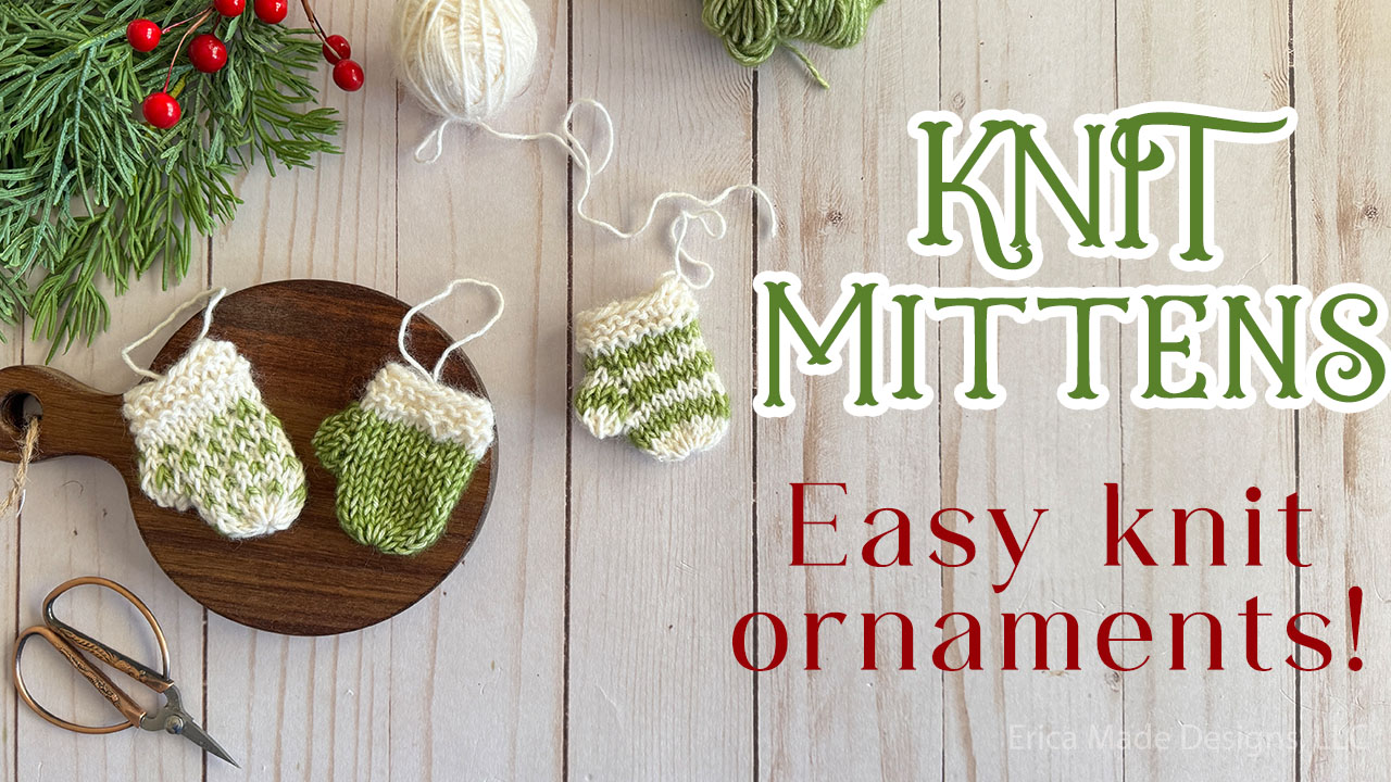 Knit Mini Mitten Ornaments