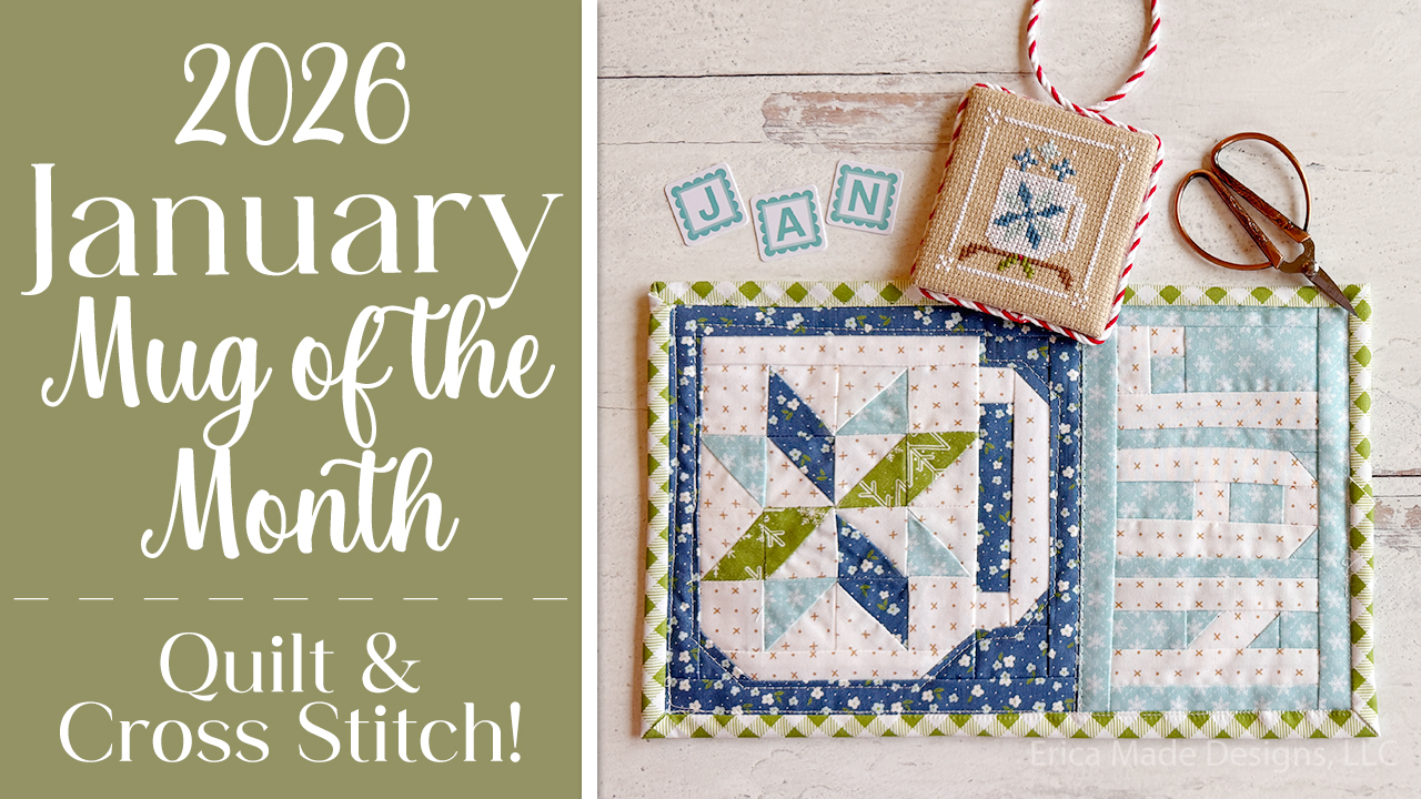2026 Mug of the Month Series: January Quilt and Cross-Stitch