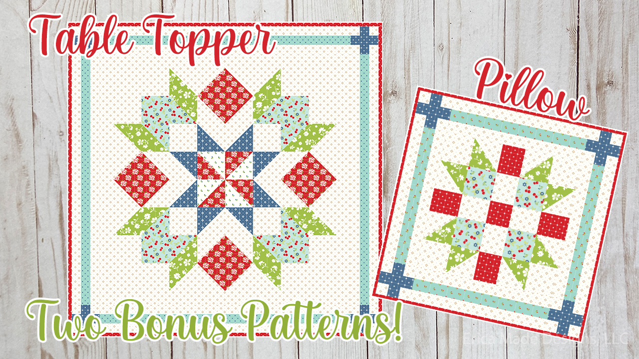 2026 Sew With Me Quilt Bonus Table Topper and Pillow