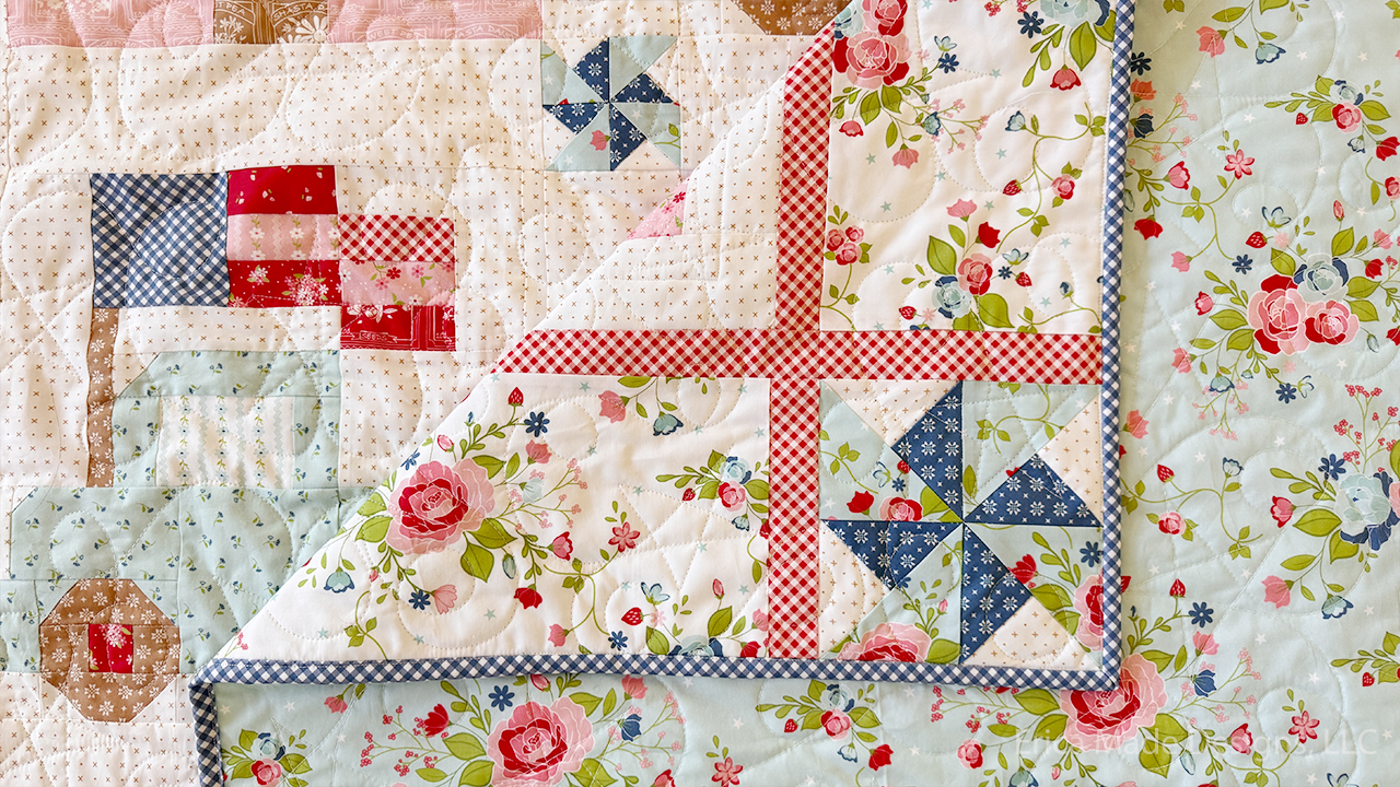 Nana's Hometown Parade Quilt Back