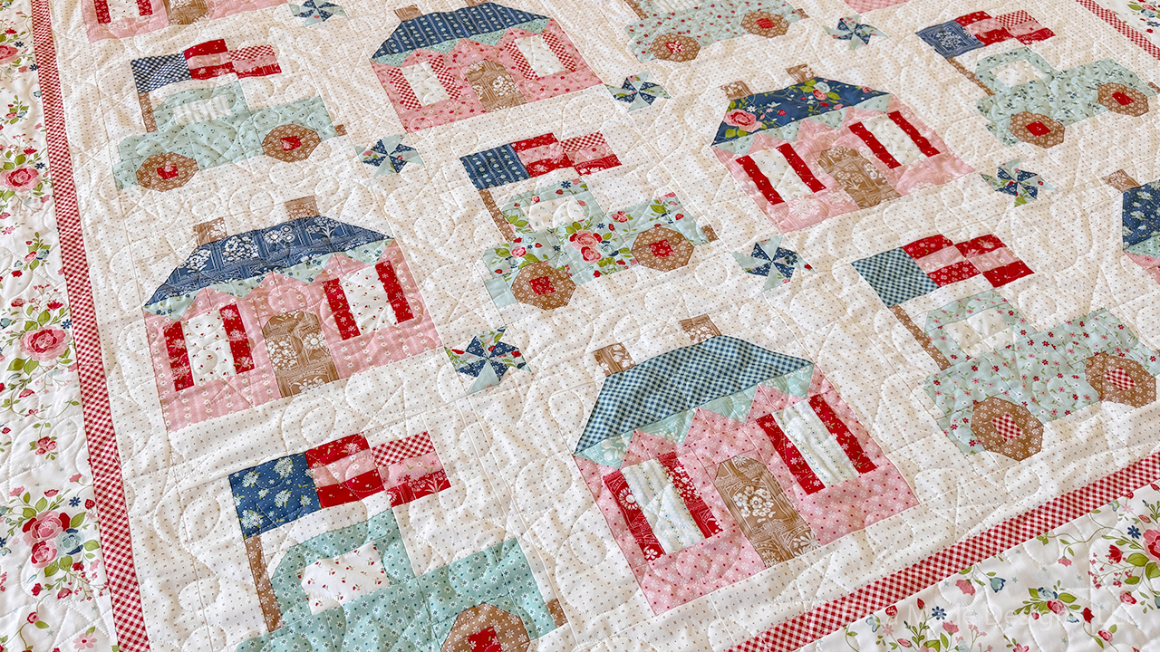 Nana's Hometown Parade Quilt Front