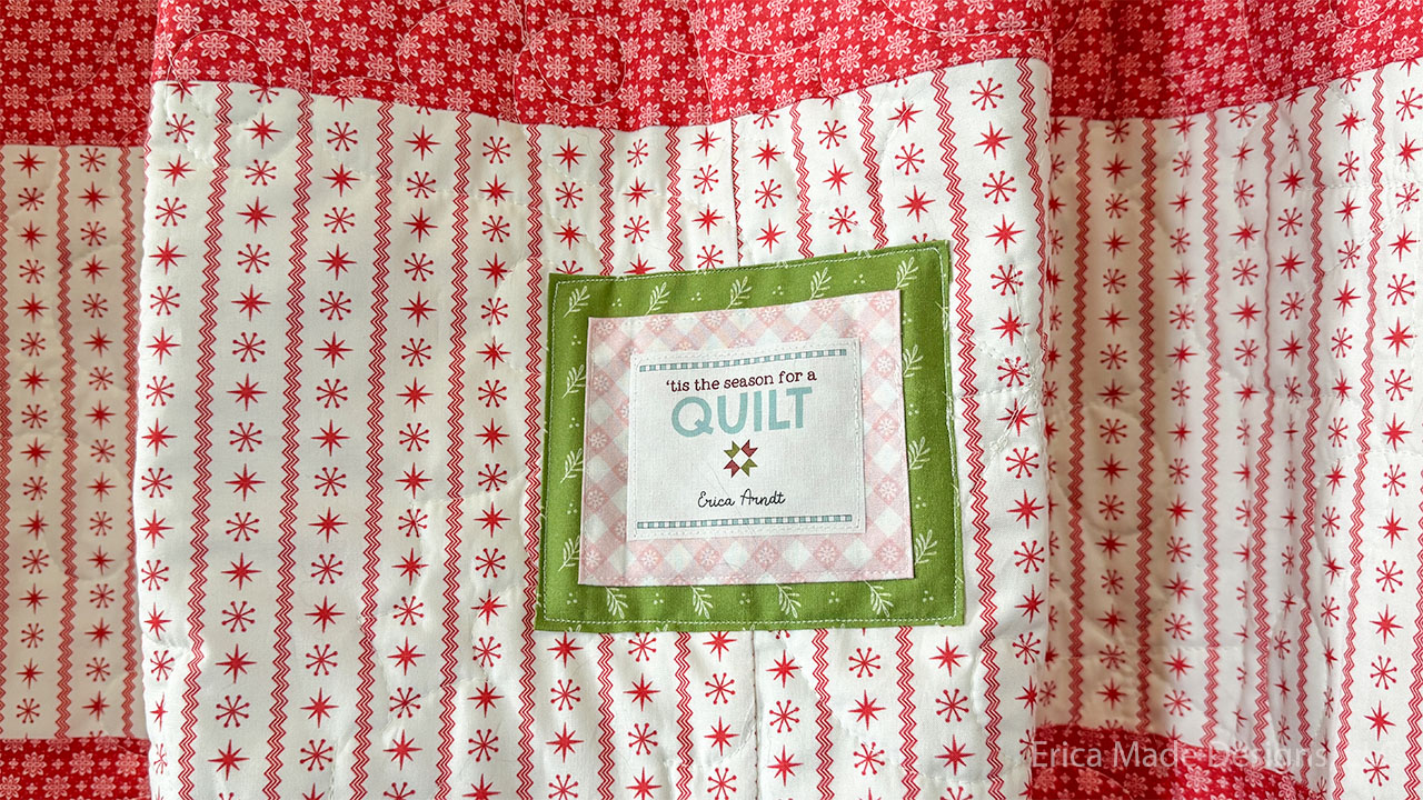 Yuletide Quilt label Yuletide Quilt label